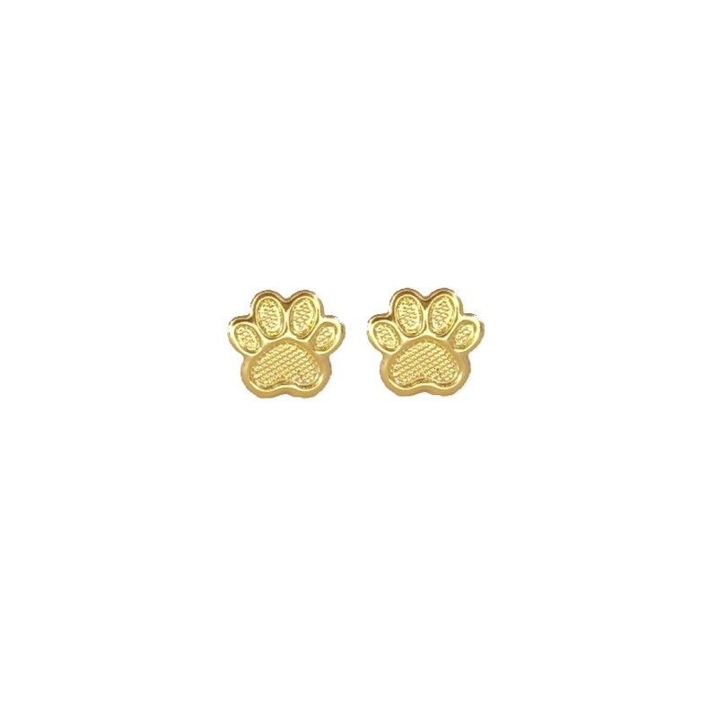 BRINCO PATINHA DE CACHORRO SEMIJOIA BANHADA A OURO 18K