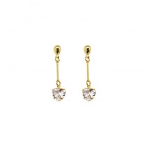 BRINCO COM CORAÇÃO DE ZIRCONIA PENDURADO BANHADO A OURO 18K