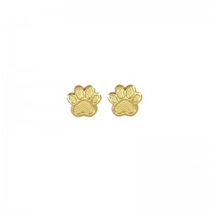 BRINCO PATINHA DE CACHORRO SEMIJOIA BANHADA A OURO 18K